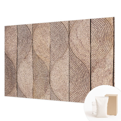 Mural de pared con estampado hermoso con diseño de ondas en madera
