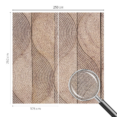 Mural de pared con estampado hermoso con diseño de ondas en madera
