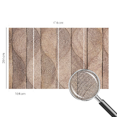 Mural de pared con estampado hermoso con diseño de ondas en madera