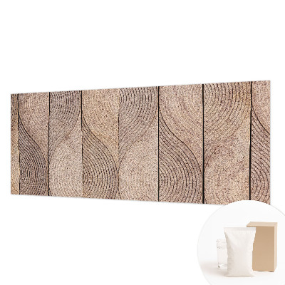 Mural de pared con estampado hermoso con diseño de ondas en madera