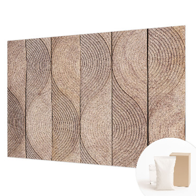 Mural de pared con estampado hermoso con diseño de ondas en madera