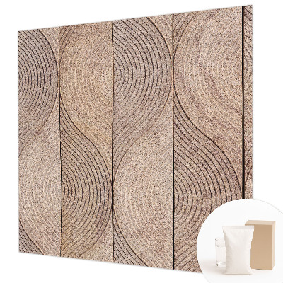 Mural de pared con estampado hermoso con diseño de ondas en madera
