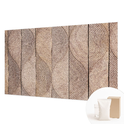 Mural de pared con estampado hermoso con diseño de ondas en madera