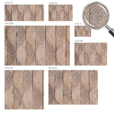 Mural de pared con estampado hermoso con diseño de ondas en madera