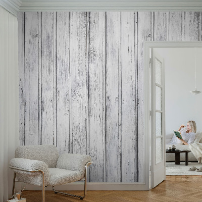 Fotomural decorativo para cabecero de cama con diseño de tablas de madera