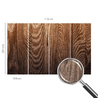 Papel mural con patrón decorativo con anillos de madera