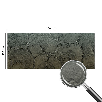 Papel mural texturado decorativo con diseño de anillos de madera