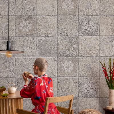 Papel mural texturado decorativo con patrones sutiles