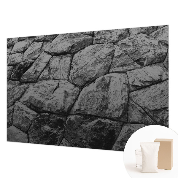 Mural decorativo con texturas de piedra