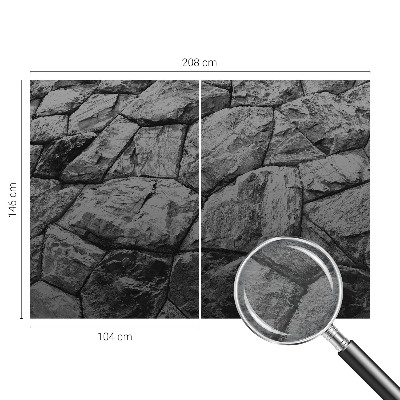 Mural decorativo con texturas de piedra