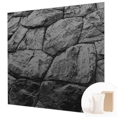 Mural decorativo con texturas de piedra