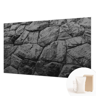 Mural decorativo con texturas de piedra