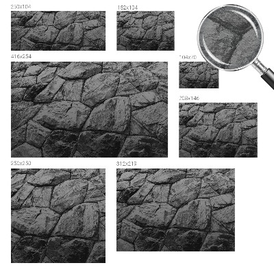 Mural decorativo con texturas de piedra