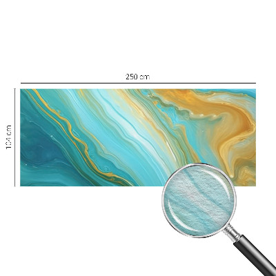 Mural decorativo con diseño de ondas abstractas