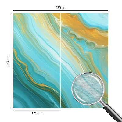 Mural decorativo con diseño de ondas abstractas