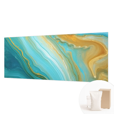 Mural decorativo con diseño de ondas abstractas