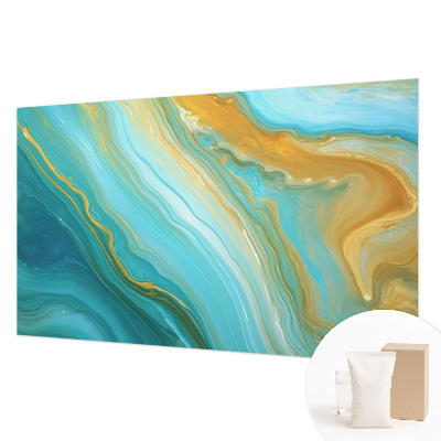 Mural decorativo con diseño de ondas abstractas
