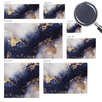 Fotomural decorativo para cabecero de cama con un motivo de olas en azul marino