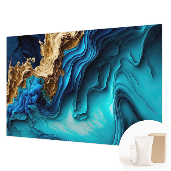 Mural decorativo con diseño de ondas de energía