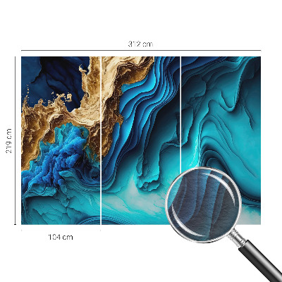 Mural decorativo con diseño de ondas de energía