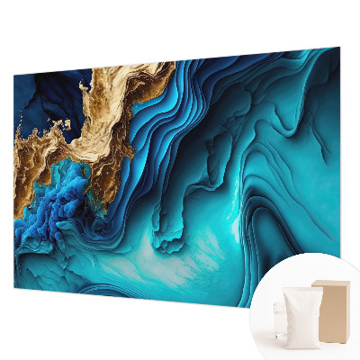 Mural decorativo con diseño de ondas de energía