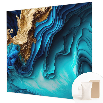 Mural decorativo con diseño de ondas de energía