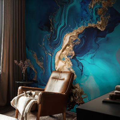 Papel mural texturado decorativo con diseño de abstracción colorida