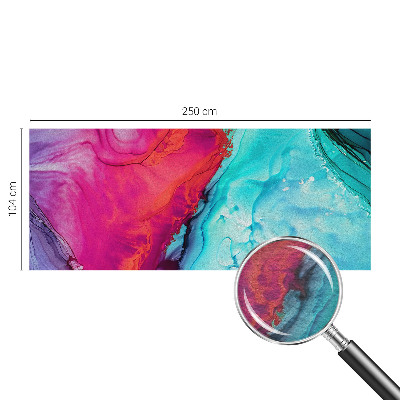 Papel mural con patrón decorativo con diseño de olas en colores vivos
