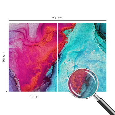 Papel mural con patrón decorativo con diseño de olas en colores vivos