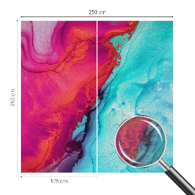 Papel mural con patrón decorativo con diseño de olas en colores vivos