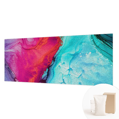 Papel mural con patrón decorativo con diseño de olas en colores vivos