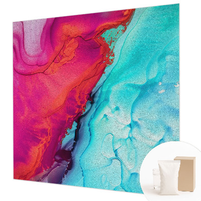 Papel mural con patrón decorativo con diseño de olas en colores vivos