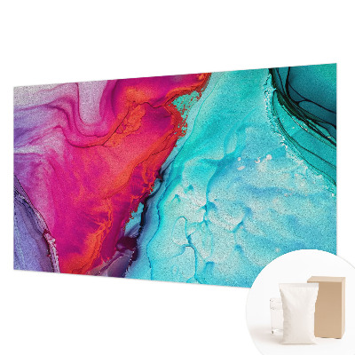 Papel mural con patrón decorativo con diseño de olas en colores vivos