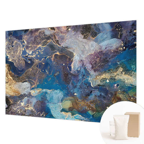 Papel mural texturado decorativo con diseño de mosaico cósmico