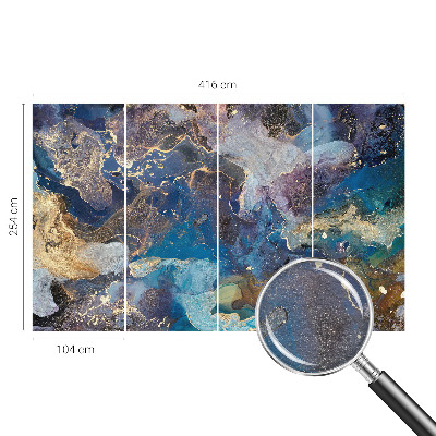 Papel mural texturado decorativo con diseño de mosaico cósmico