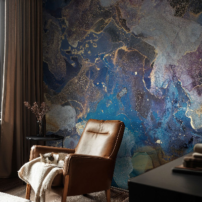 Papel mural texturado decorativo con diseño de mosaico cósmico