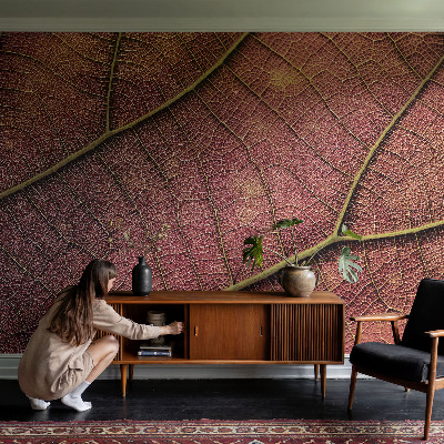 Mural decorativo con textura foliar