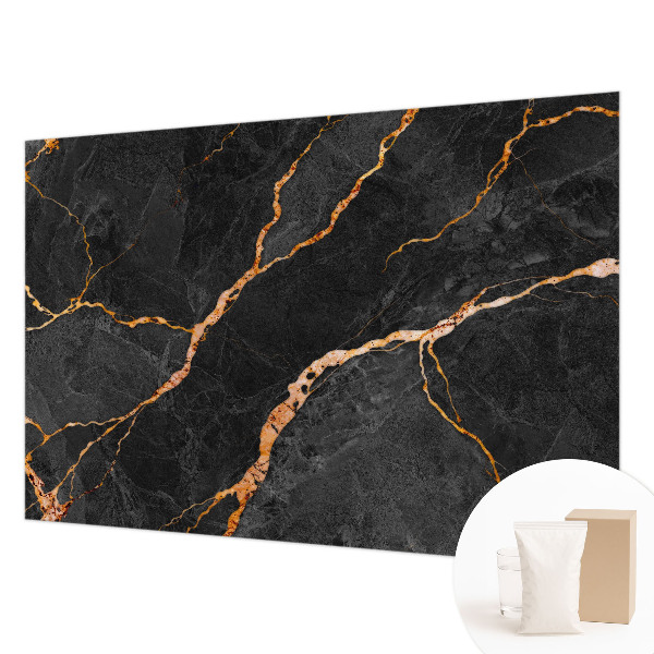Fotomural decorativo para cabecero de cama con vetas de mármol