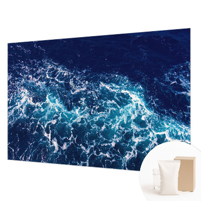 Mural de pared con estampado hermoso con diseño de olas del mar
