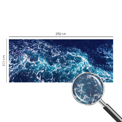 Mural de pared con estampado hermoso con diseño de olas del mar