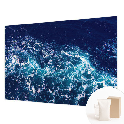 Mural de pared con estampado hermoso con diseño de olas del mar