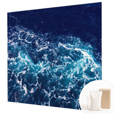 Mural de pared con estampado hermoso con diseño de olas del mar