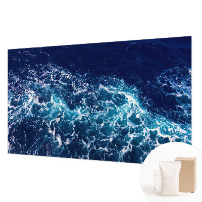 Mural de pared con estampado hermoso con diseño de olas del mar