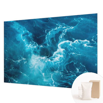 Papel mural texturado decorativo con diseño de remolinos marinos