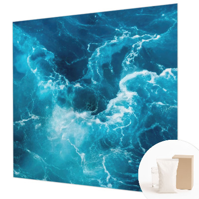 Papel mural texturado decorativo con diseño de remolinos marinos