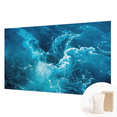 Papel mural texturado decorativo con diseño de remolinos marinos