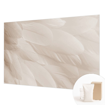 Papel mural con patrón decorativo con diseño de plumas etéreas