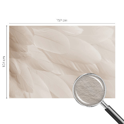 Papel mural con patrón decorativo con diseño de plumas etéreas