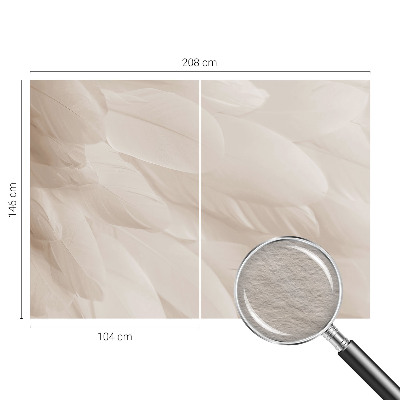Papel mural con patrón decorativo con diseño de plumas etéreas