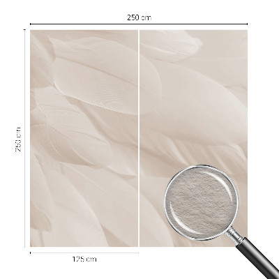 Papel mural con patrón decorativo con diseño de plumas etéreas